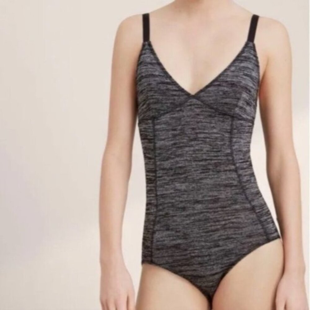 Aritzia Wilfred heathered gray Jasmine bodysuit